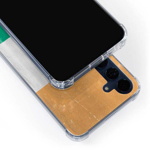 Ivory Coast Flag Distressed Galaxy S24 Clear Case